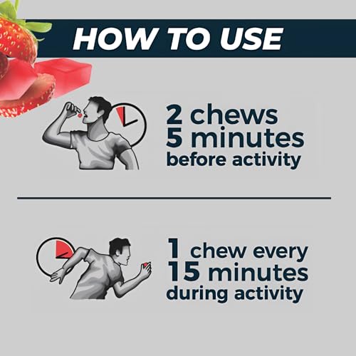 Image of TITANIUM Energy Chews for Running, Cycling - Plant-Based Natural Endurance Energy Gummies to Re Fuel - Energy Supplements - Preworkout Snack Bloks - Faster Than Energy Gels - No Caffeine - 8 Count