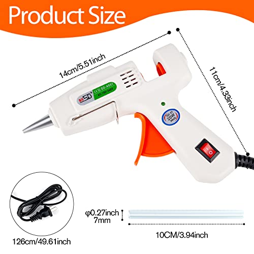 Shjade Hot Glue Gun With 30 Glue Sticks, Fast Preheating Hot Melt Gun, Mini Glue Gun Kit For Kids Diy School Craft Projects And Quick Home Repairs, 20W White #TOP4