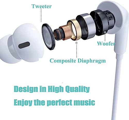 Lightning-hoofdtelefoon met kabel, Apple MFi-gecertificeerd, voor iPhone 14/14 Plus/13/12/11/8/7 X Pro Max, in-ear oordopjes, hifi-audio, stereo, 2 stuks - Afbeelding 5