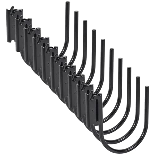 AYMMIC 10 Pack 4 E-Track J Hooks with Spring Fitting 1 400lbs Break Strength Black Heavy Duty Steel E-Track Tie Down Accessories for Enclosed Trailer Box Truck Cargo Vans Warehouse