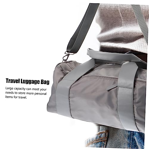 1pc Large Capacity Dry Wet Separated Bag for Travel and Fitness Portable Light Grey Duffle Shoe Compartment Material for Workouts and Weekend3