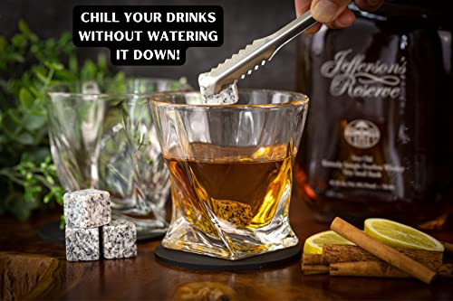 Cool Stones VINTAGE-WOOD-VINTAGE-ROCKS Whiskey Glass Gift Set thumb #3