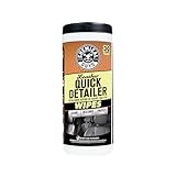 Chemical Guys Leather Quick Detailer Wipes (Works on Natural, Synthetic, Pleather, Faux Leather and More) On The Go Car Care Accessory (30 Ct)