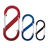 コモライフ S字カラビナ 3個セット カラビナ S字 大・中・小 セット フック 両方開く アルミ素材 軽量 丈夫 落下 盗難防止 紛失防止 キーホルダー キーチェーン 小物 整理 アウトドア キャンプ 登山 車内 リュック 自転車 カギ かばん
