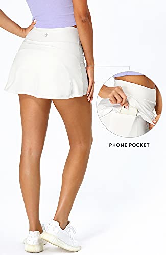 Image of icyzone Athletic Tennis Skirts for Women with Pockets Shorts, Workout Running Golf Skorts