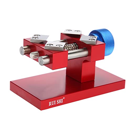 Watch Bezel Opener Removal Professional Watches Repair Tool Workbench Back Case Remover for Watchmaker Watch Repairing (Red)