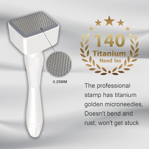 Titanium Microneedles Derma Stamp - Derma Roller Alternative -Microneedle Micro Needle Skin Care Tool - Microneedling Stamp for Men and Women (0.25mm) - Thumbnail 2