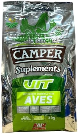 Suplemento vitaminico y Mineral para Aves. 3kg Complemento alimentario para épocas de Mayor Necesidad para gallinas, Palomas, perdices, Patos, Pavos...