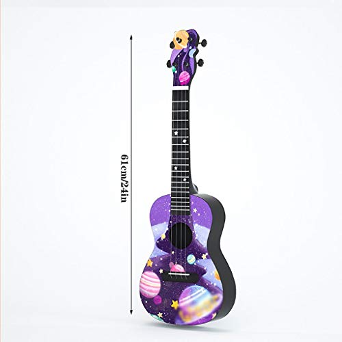 Ukulele Ukulele Female Beginner 24 inch Star Galaxy Little Guitar Child Purple Guitar - Les Beatles, Paul McCartney, John Lennon, RIngo Starr, George Harrison Ukulele Ukulele Female Beginner 24 inch Star Galaxy Little Guitar Child Purple Guitar – Image 3