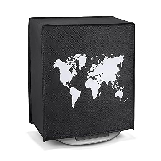 kwmobile Funda Compatible con Thermomix TM5 / TM6 - Cubierta Protectora Antipolvo para Robot de Cocina - Mapa del Mundo