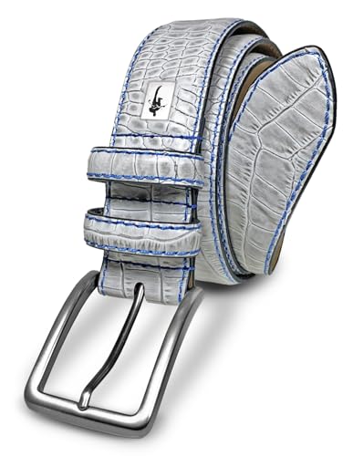 Skins - Croco Print Leather Belt