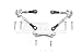 Aluminum Front Tie Rods With Stabilizer For C Hub For 1/10 Traxxas Ford GT 4-Tec 2.0 83056-4/4-Tec 3.0 93054-4 - 3Pc Set Gray Silver