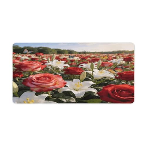 Flower Sea Pad para Escritorio Impermeable 30x60 cm