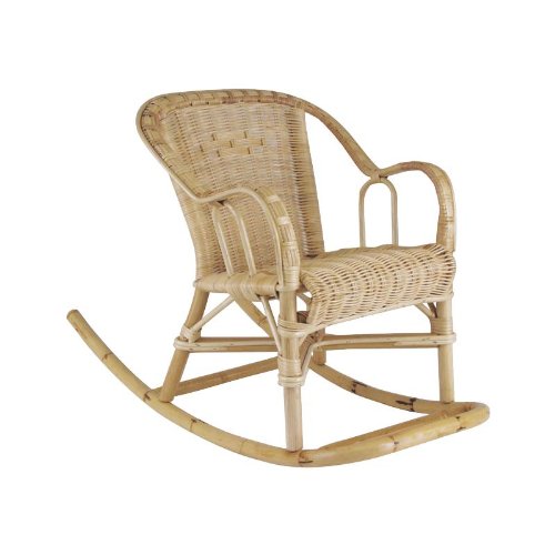 PEGANE Rocking-Chair Enfant en rotin, Dim : 41 x 75 x 52