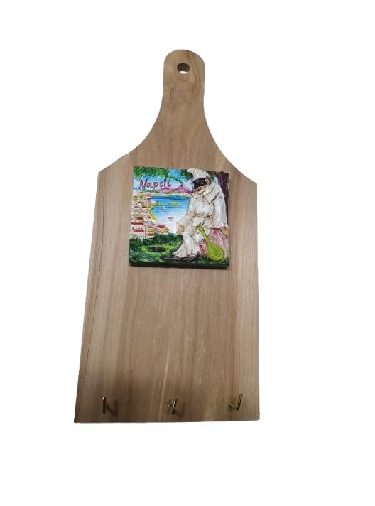 Planche à découper bois murale pour ne plus perdre ses clés art1