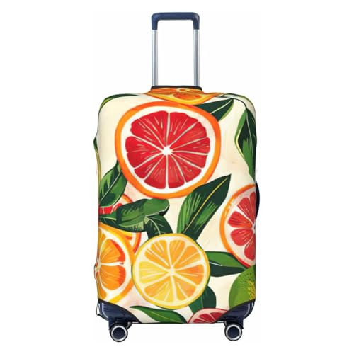 Housse de valise extensible universelle noire L protection bagage à main motif agrumes