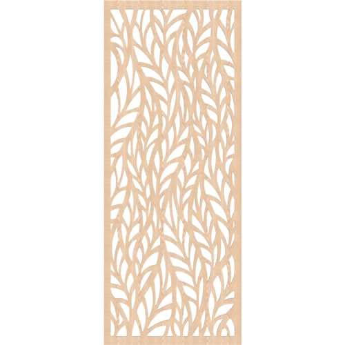 Image of 33 3 /8 inchW x 84 3 /8 inchH x 1 /4 inchT Ortonville Decorative Fretwork Wood Wall Panels, Red Oak