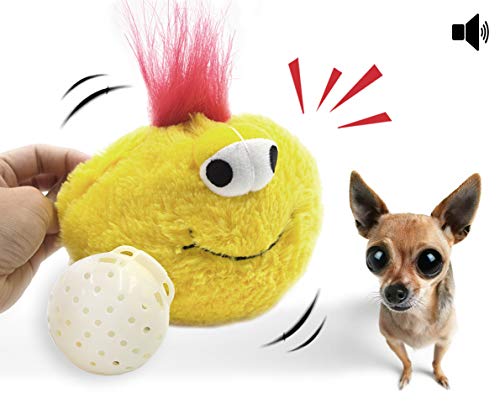 YOOGAO Pet Interactive Dog Toy, Plush Electric Dog Toy, Vibrating and Squeaky, Battery Operated, Prevent Boredom for Pets (Romas)