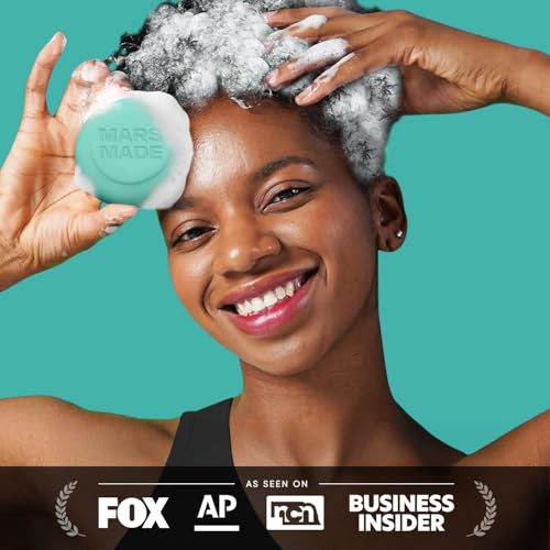 Image of MARS MADE Centella Shampoo Bar 2.0 - Hydrating & Moisturizing Natural Hair Soap Bar Shampoo for Hair & Scalp Nourishment - Bathing Soap Solid Shampoo for All Hair Types (120g, 4.23oz)
