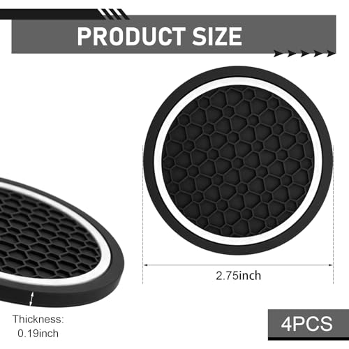 4PCS protectores antideslizantes para portavasos de coche miniatura 2