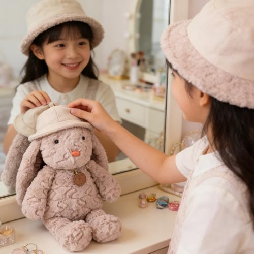MmotZsb Kuscheltier Hase, Weiches Plüschtier Mit Baby, 35 cm, Ideal Für Kinder Und Geschenke, Hase Kuscheltier Zum Kuscheln Und Spielen
