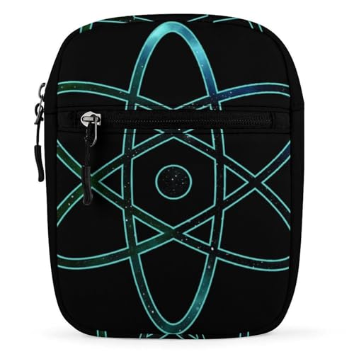 Physical Atom Stars Sky Spaces Women's Cute Small Mini Crossbody Bag Top Zip Sling Square Shoulder Bags