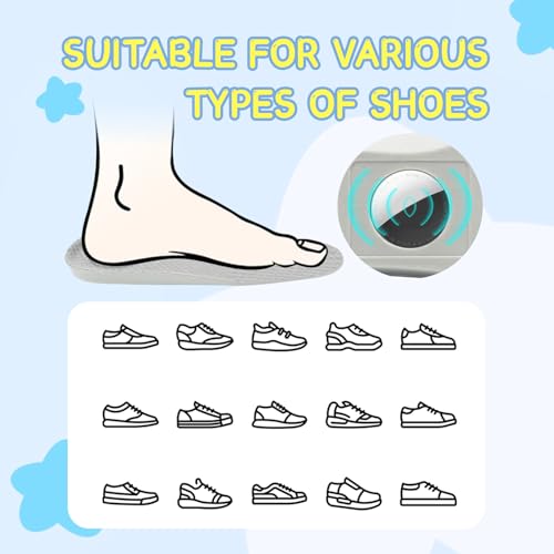 Plantillas para zapatos con soporte para Airtag, gris miniatura 6