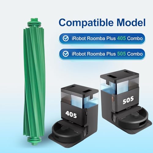 Image of 405 /505 Main Brush Replacement Kit Compatible with iRobot Roomba Plus 405 /505 Combo, Durable Roller Brushes with Cleaning Tool, Easy Install Robot Vacuum Parts, 4 Pack