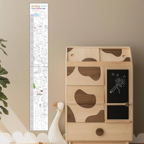 Calcomanías de medición de altura para niños y medidor infantil de pared autoadhesivo 3