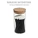 Noblesse Colored Safety Matches | 4-Inch Long Matches in Glass Jar | Perfect for Lighting Candles | 150 Pieces | 10 Candles and Extra Empty JAR Gift (Black Handle, White TIP)