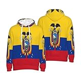 retro ecuador bandiera linea bandiera stampa felpa da uomo confortevole pullover felpa uomo con coulisse casual felpe con cappuccio per uso quotidiano attività ricreative