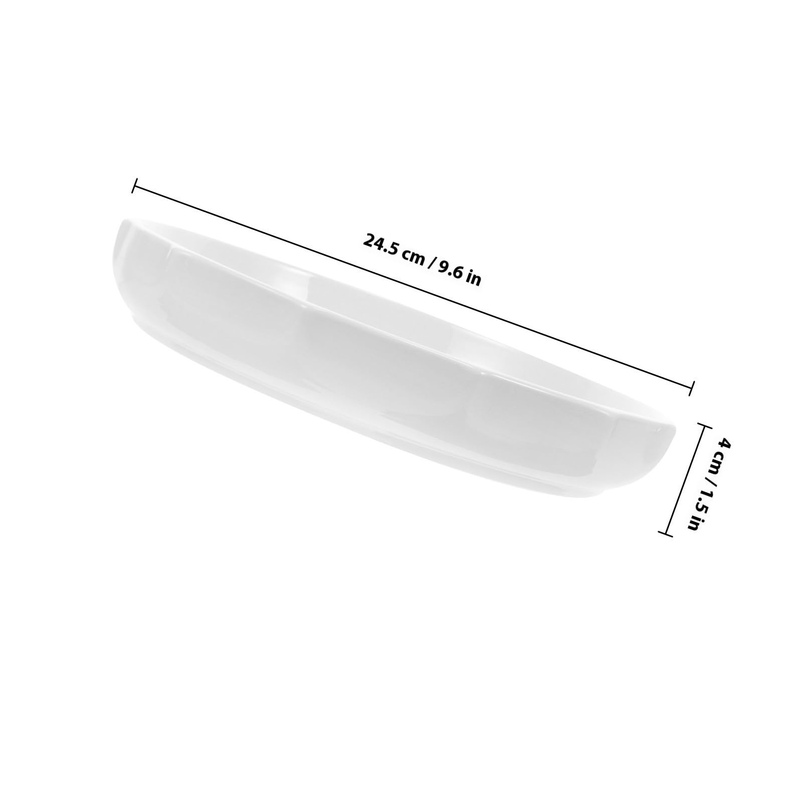 USHOBE Plato de Cerámica Blanco Versátil y Moderno Diseño Creativo de Hoja para Servir en Restaurante Adecuado para Cenas y Postres