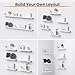 upsimples Floating Shelves for Wall, Wall Shelves for Decor Storage Set of 6, Wall Mounted Wood Shelf for Bedroom, Living Room, Bathroom, Kitchen, Picture Ledge Shelf, White