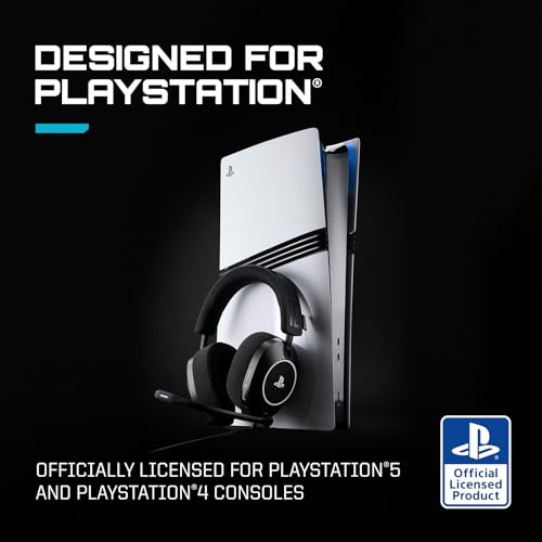 Image of RIG R5 Spear PRO HS Wired Gaming Headset Officially Licensed PlayStation | PS5, PS4, PC - 40mm Graphene Drivers, Tempest 3D Audio, Flip-to-Mute Mic, Memory Foam Cushions - Universal 3.5mm -Black