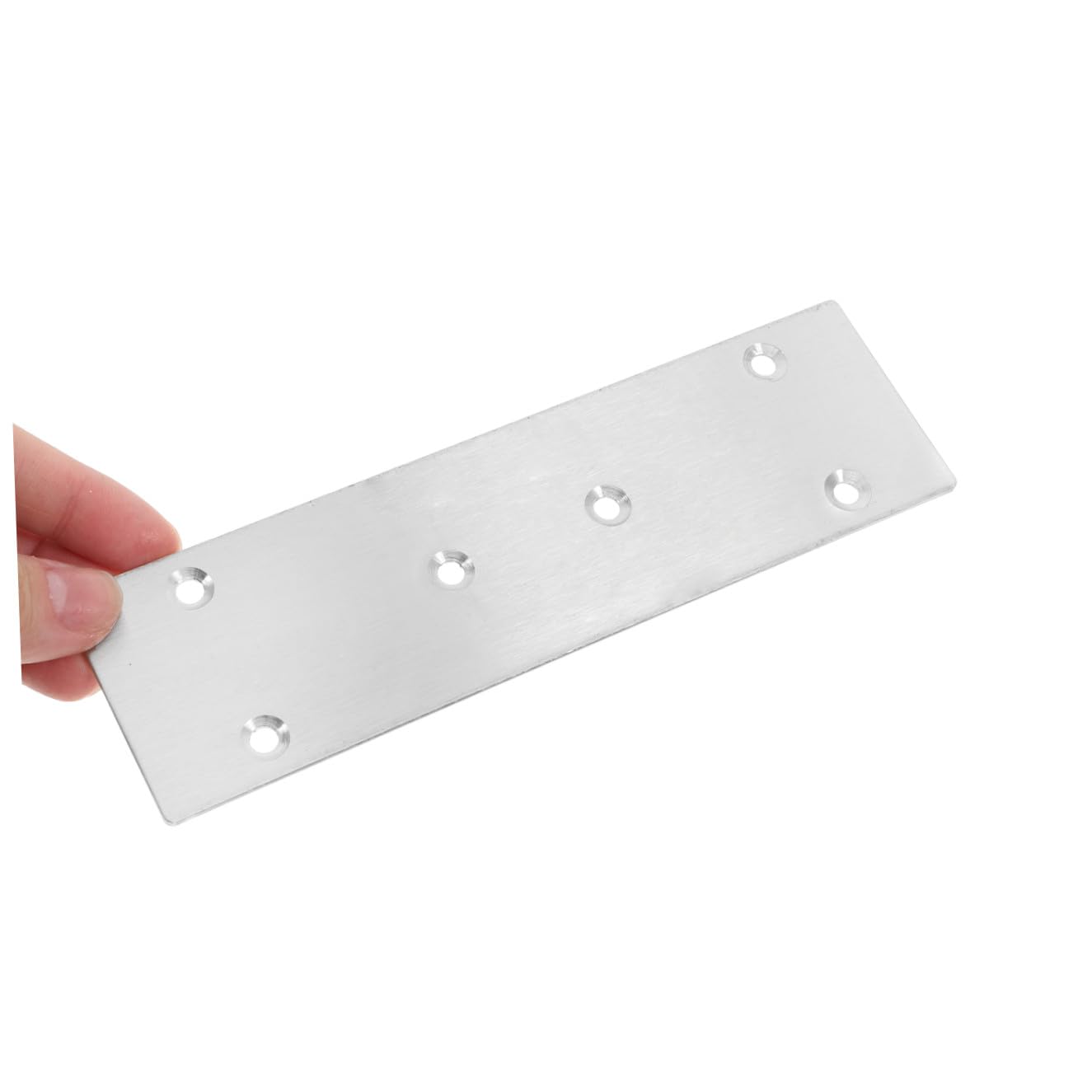 10stücke Metall-verbindungsplatte Mit Löchern Flache Reparaturplatten Aus Stahl Befestigungswinkel Für Möbel Gerade Strebenwinkel Flache Verbindungshalterung