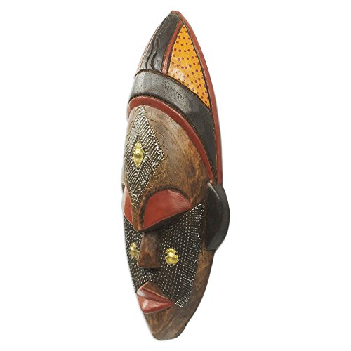 Novica Brown And Red Handcrafted African Wood Wall Mask, Dan Beauty' #TOP2