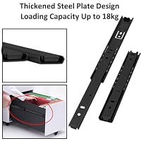 MOCNT 1 Paar 400mm Schubladenführungen 27mm Nut Schubladenschienen – Ansicht 5