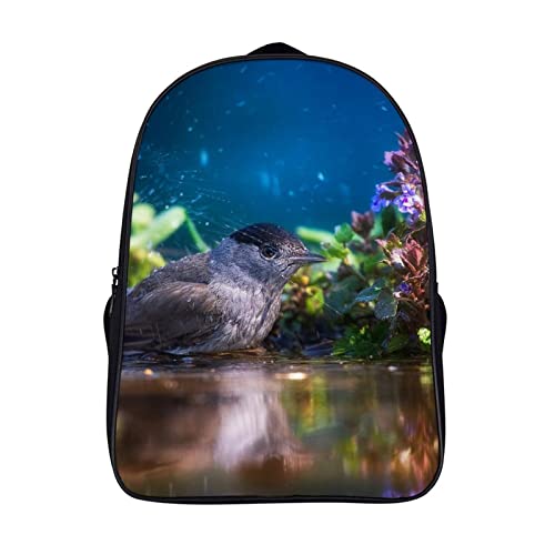 Sac à dos d'école oiseau pour enfants et adultes de 40x28x16cm