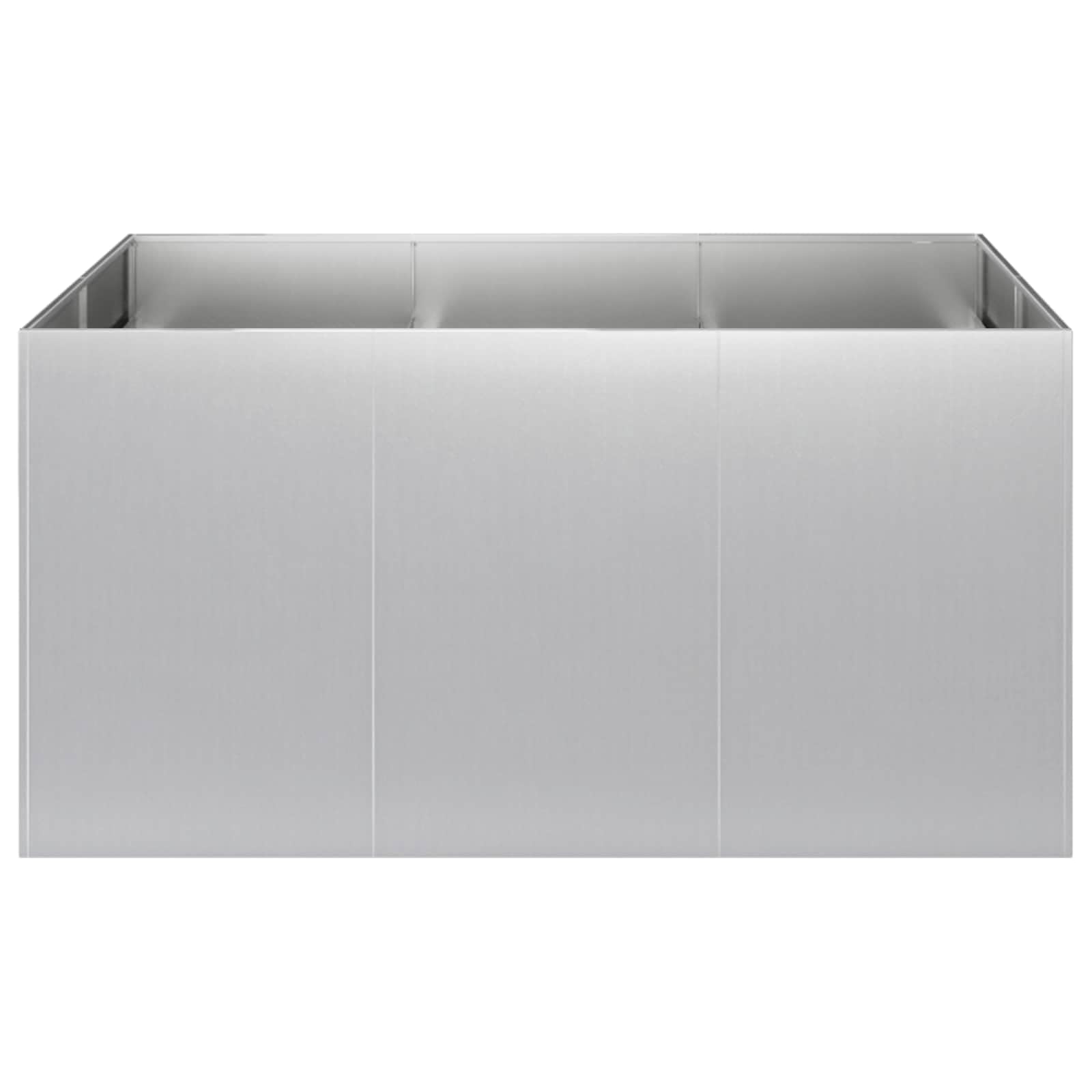 Hochbeet Metall Silber 120x80x60 cm Garten Pflanzkübel