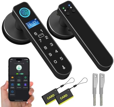 Anweller Smart Door Lock with Display Screen, Biometric Fingerpri...