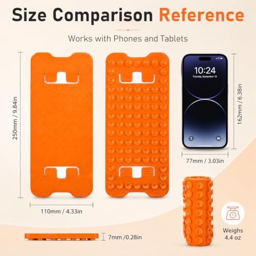 Image of ZORBES Foldable Double-Sided Usable Silicone Phone Holder with Suction | Multi-Position Adjustable Non-Slip Mobile Phone Mount Suitable for Tablets, Treadmills, Desks