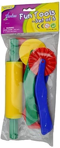 S Art Supplies Durable Clay and Dough Tools Five Piece Set - Ages 3 & Up (VC-S5PC)