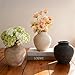 Ceramic Flower Vase Home Decor, 6.2 inch Farmhouse Rustic Vintage Decorative Vases, Pottery Terracotta Boho Flowers Vases for Dining Table, Living Room, Shelf, Kitchen, Bedroom (6.2
