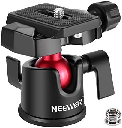 NEEWER Camera Tripod Head Ball Head 360° Rotating Panoramic with 1/4" Arca Type Quick Plate and Bubble Level for DSLR Camera Camcorder Tripod Monopod, Max Load: 11lb/5kg