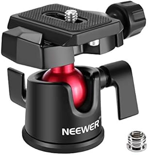 NEEWER Camera Tripod Head Ball Head 360° Rotating Panoramic with 1/4" Arca Type Quick Plate and Bubble Level for DSLR Camera Camcorder Tripod Monopod, Max Load: 11lb/5kg