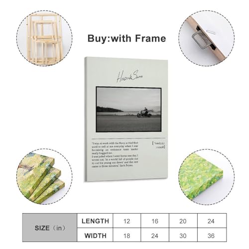 Zach Bryan poster Heading South toile 60x90cm anti reflets