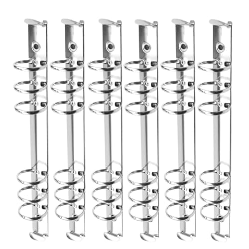 HEMOTON Anneaux de Classeur Métalliques Argentés Légers et Anti-Rouille Lot de 6 Outils Pratiques pour Bureau et École pour Reliure et Scrapbooking