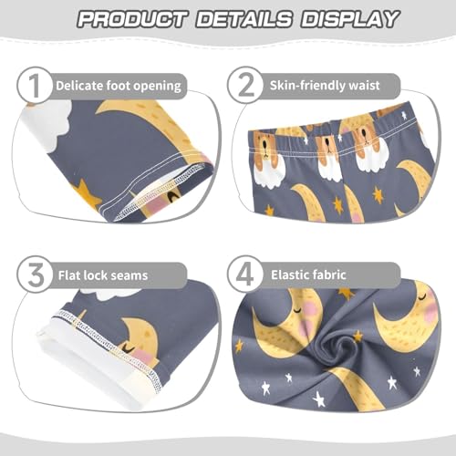 Toddler Girls Leggings Printed Yoga Pants Leggings Bear Moon Night for Kids3