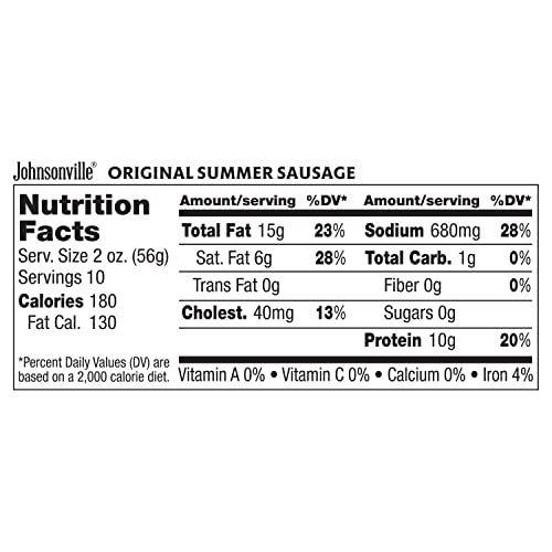 Johnsonville Original Summer Sausages 2/20Oz. #TOP3
