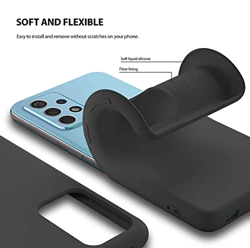 Image of Mobile Back Cover Case for Samsung Galaxy M32 5G (Silicone Case|CameraProtection|Black SC1510)